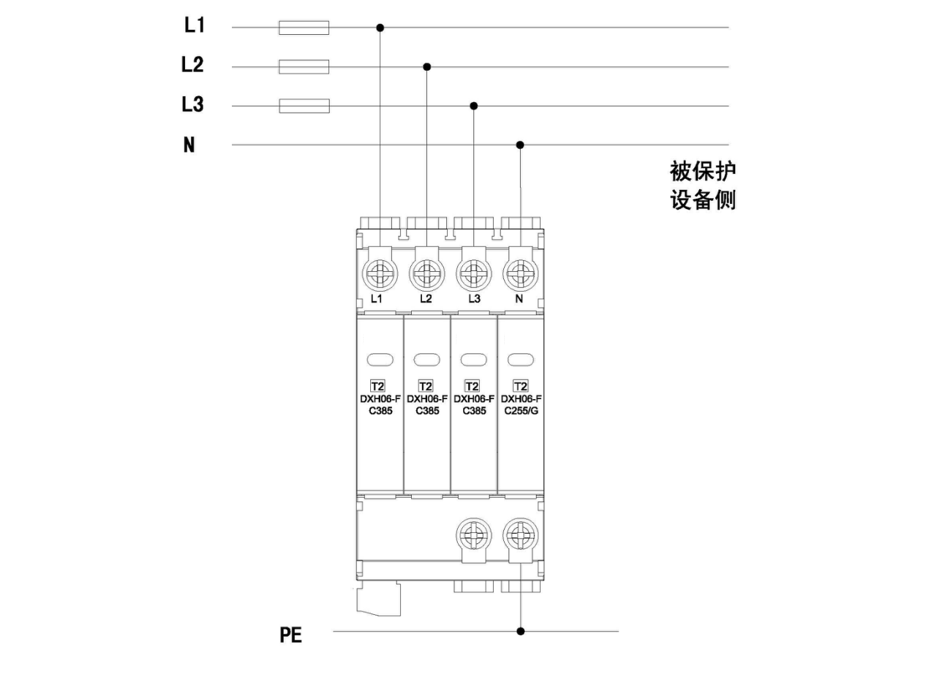 DXH06-FC385/4 20-40kA浪涌保护器.png DXH06-FC385/4 20-40kA浪涌保护器.png